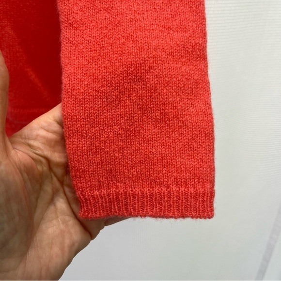 Subtle Luxury Women’s 100% Cashmere Hi Lo Sweater Orange XS - Picture 3 of 10